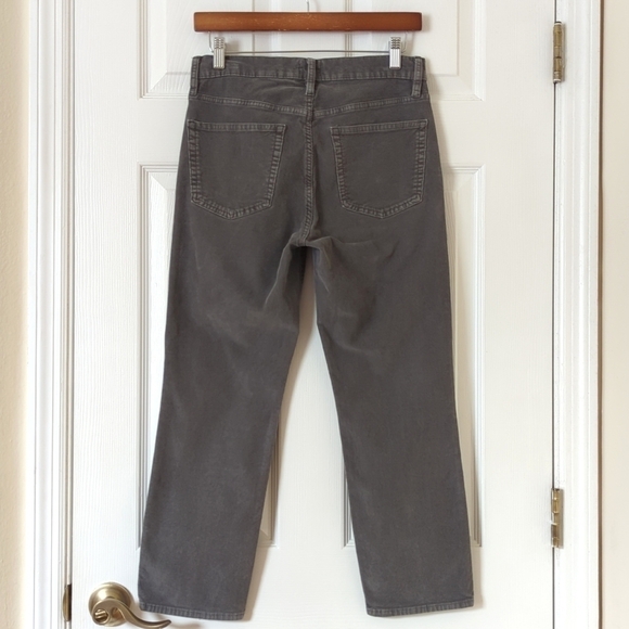 J. Crew Classic Pinwale Corduroy High Rise Vintage Slim Straight Pants Gray 28P - Picture 4 of 16